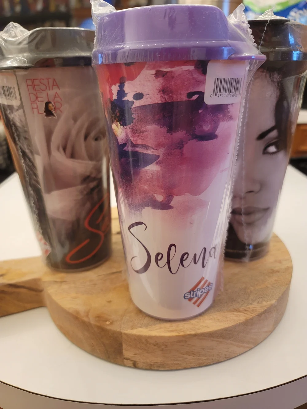 Selena Portrait Travel Tumbler Set - Purple & Black SELENA FANS TEXAS